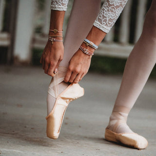 Relevé Pink Floral Ballet Hair Tie Bracelets