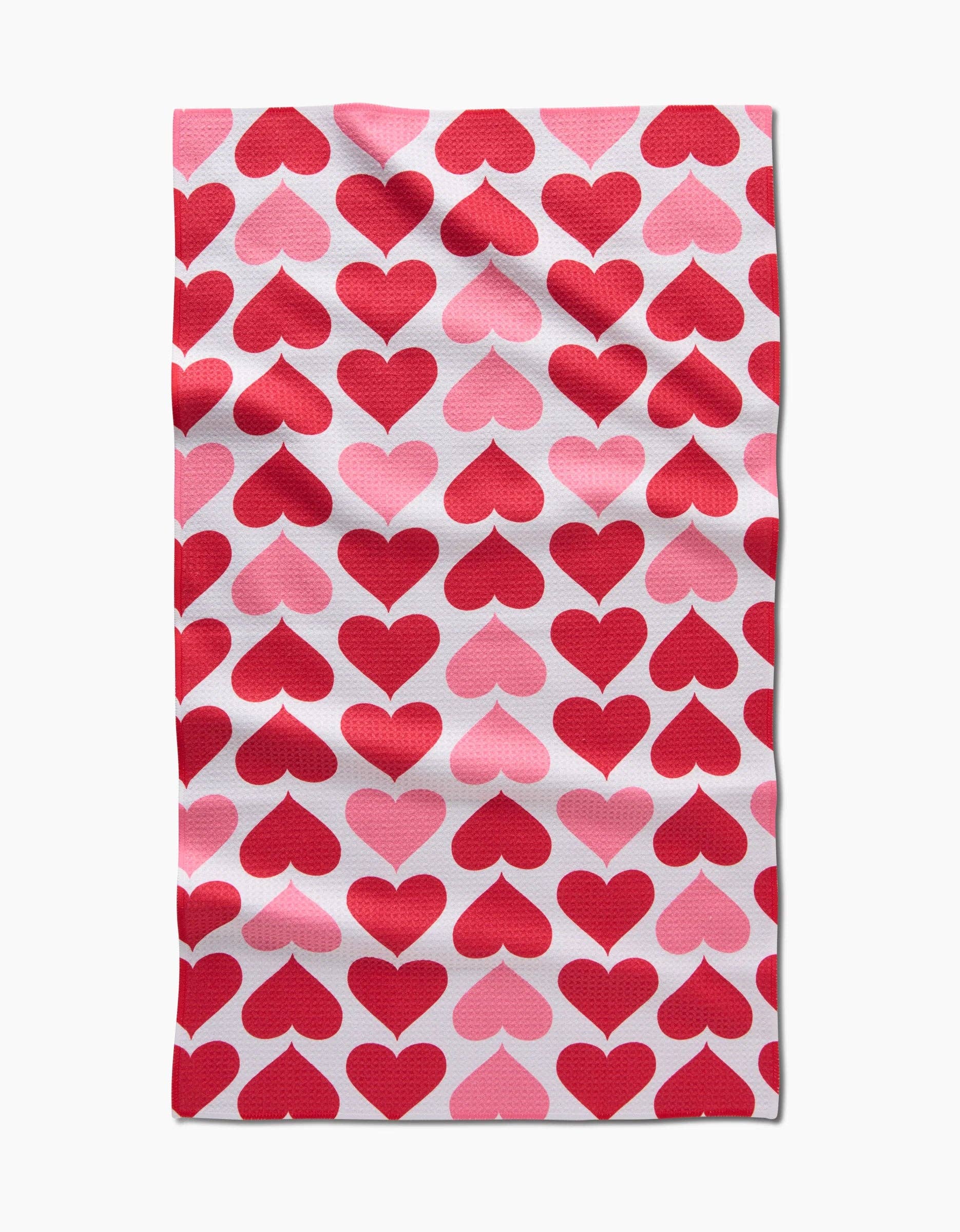 Geometry Blushing Hearts Kitchen Towel