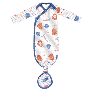 All Star Baseball Newborn Knotted Gown