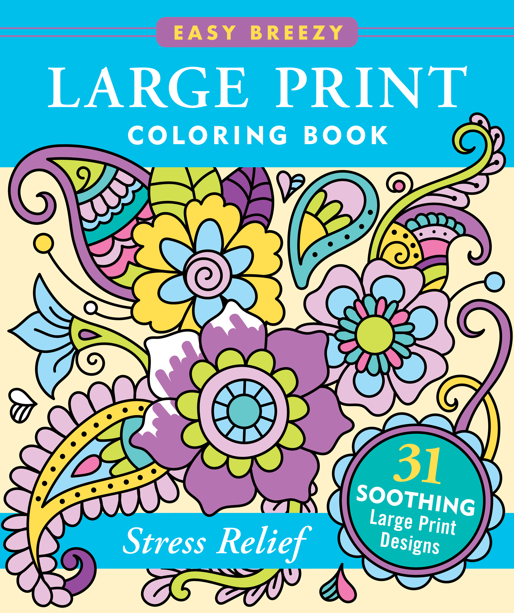 Large Print Coloring Book - Stress-Relief