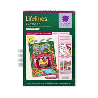 Lifelines FlowArt Scented Color-to-Reveal Art Pad – Home for the Holidays