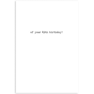 49th Birthday Greeting Card - Birthday