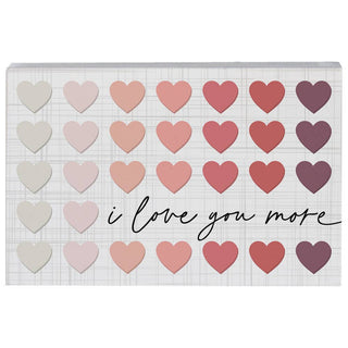 Love You Gradient Hearts Small Sign
