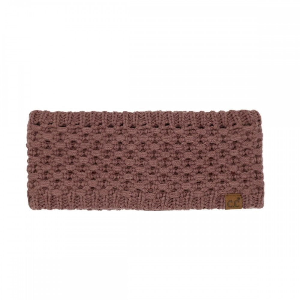 CC Cross Cell Stitch Knit HeadWrap - Coco Berry