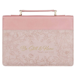 Bible Cover Fashion Two-tone Pink Be Still & Know Ps. 46:10