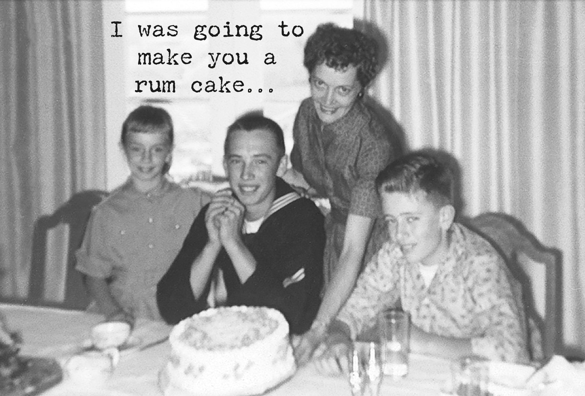 Rum Cake Birthday Card