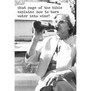 Water Into Wine Alcohol Greeting Card