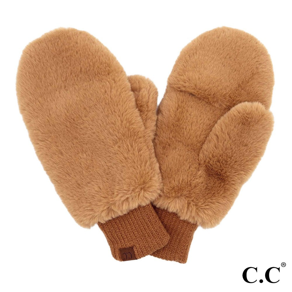 Faux Fur Mitten Gloves