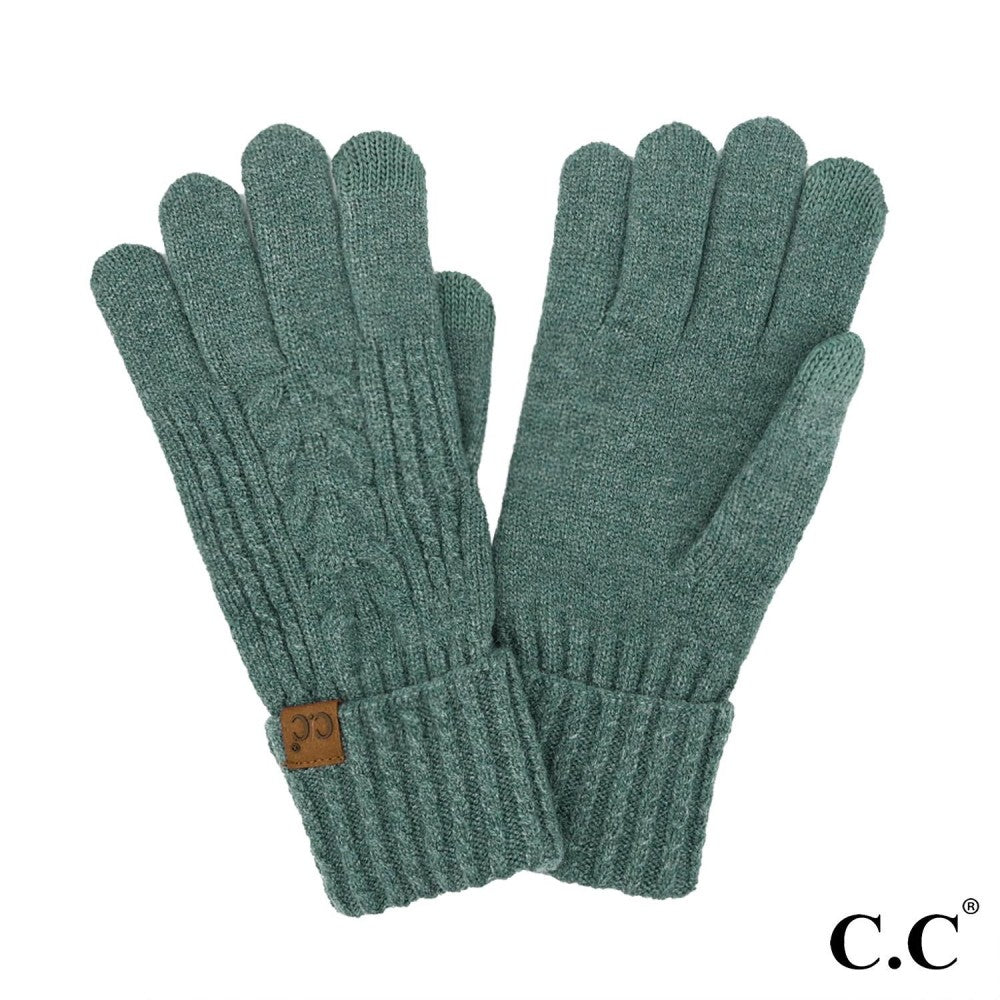 Cable Knit Winter Gloves