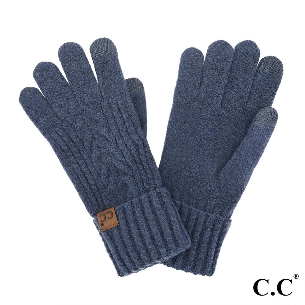 Cable Knit Winter Gloves