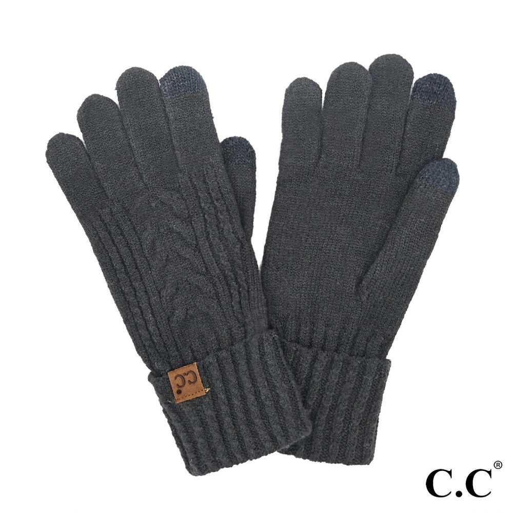 Cable Knit Winter Gloves