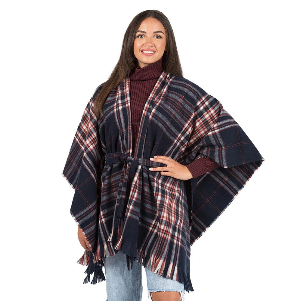 Soft Plaid Ruana Wrap