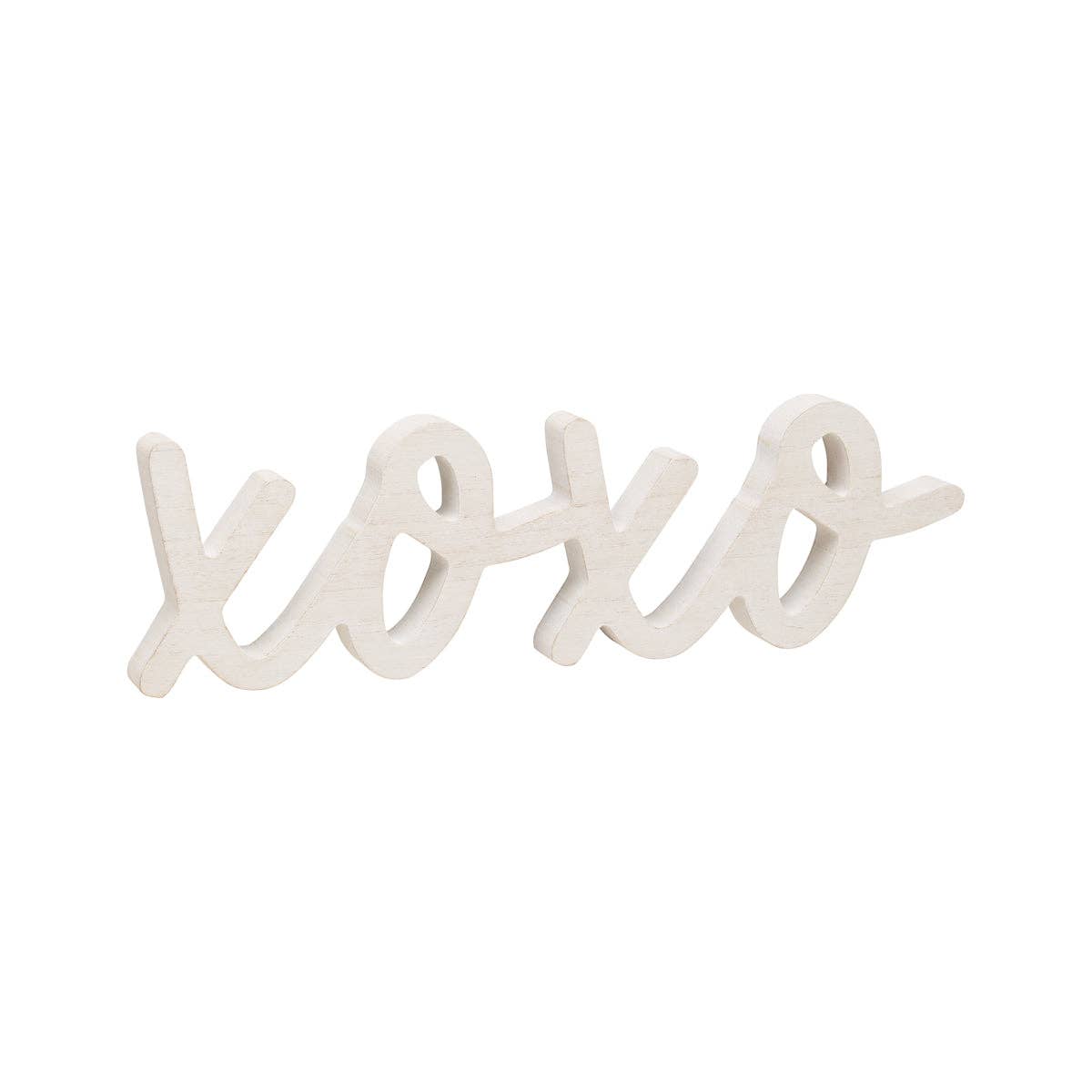 White Washed XOXO Cutout Decor