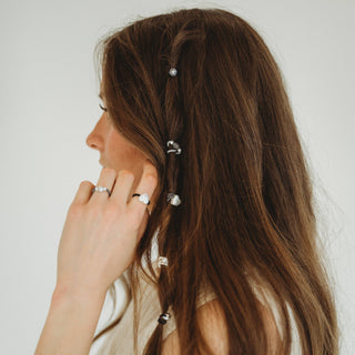 Luna Silver & Cool Tones Hair Tie Rings by K'lani