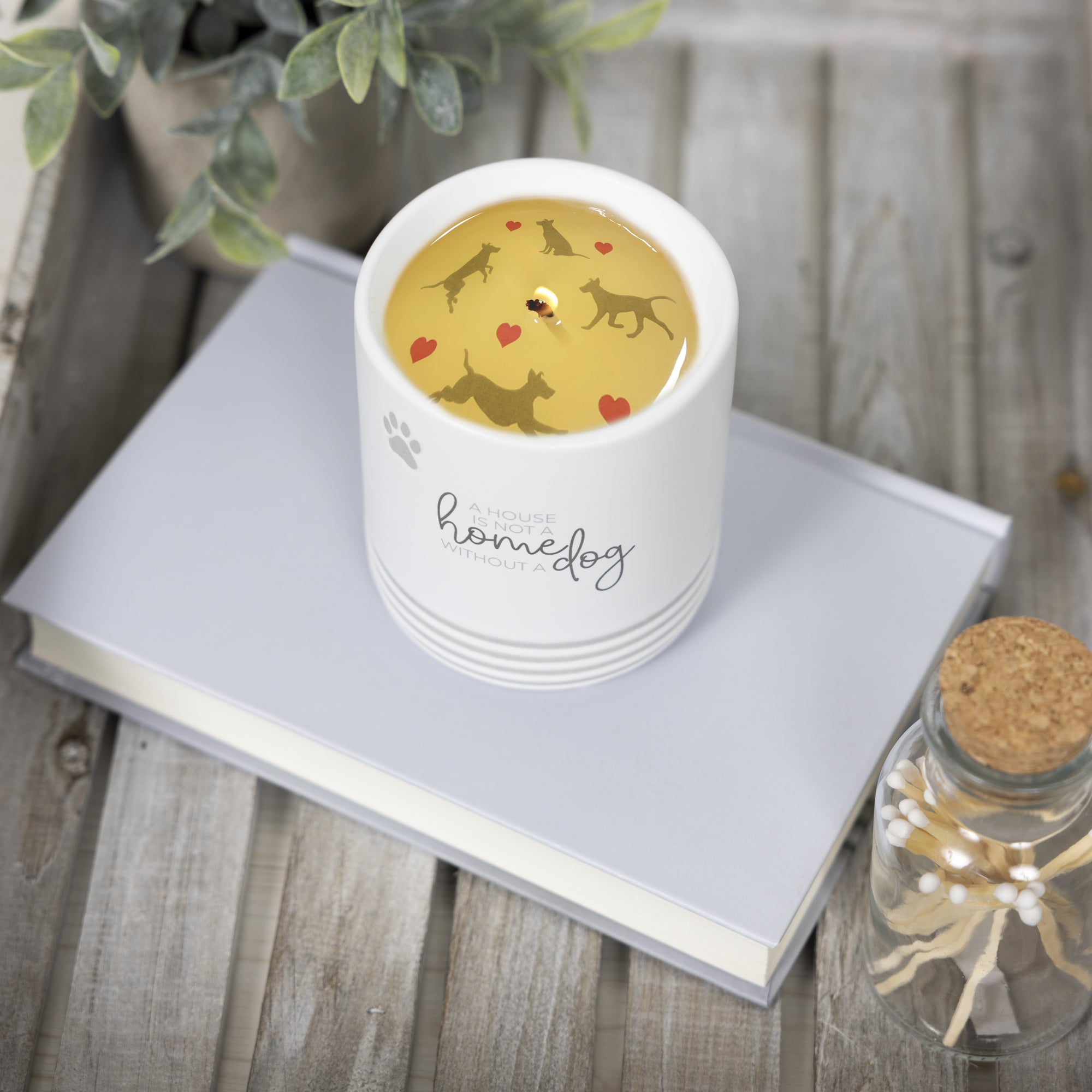 House Not A Home Without A Dog Reveal Candle