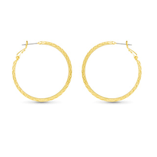 Leilani Polished Braided Large Hoops - Gold