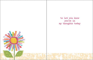 Thinking of You Card - Big Colorful Daisy