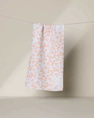 Geometry Quiet Floral Bar Towel – Peach Blossom Kitchen Towel