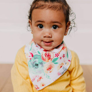 Copper Pearl Bloom Baby Bandana Bib Set