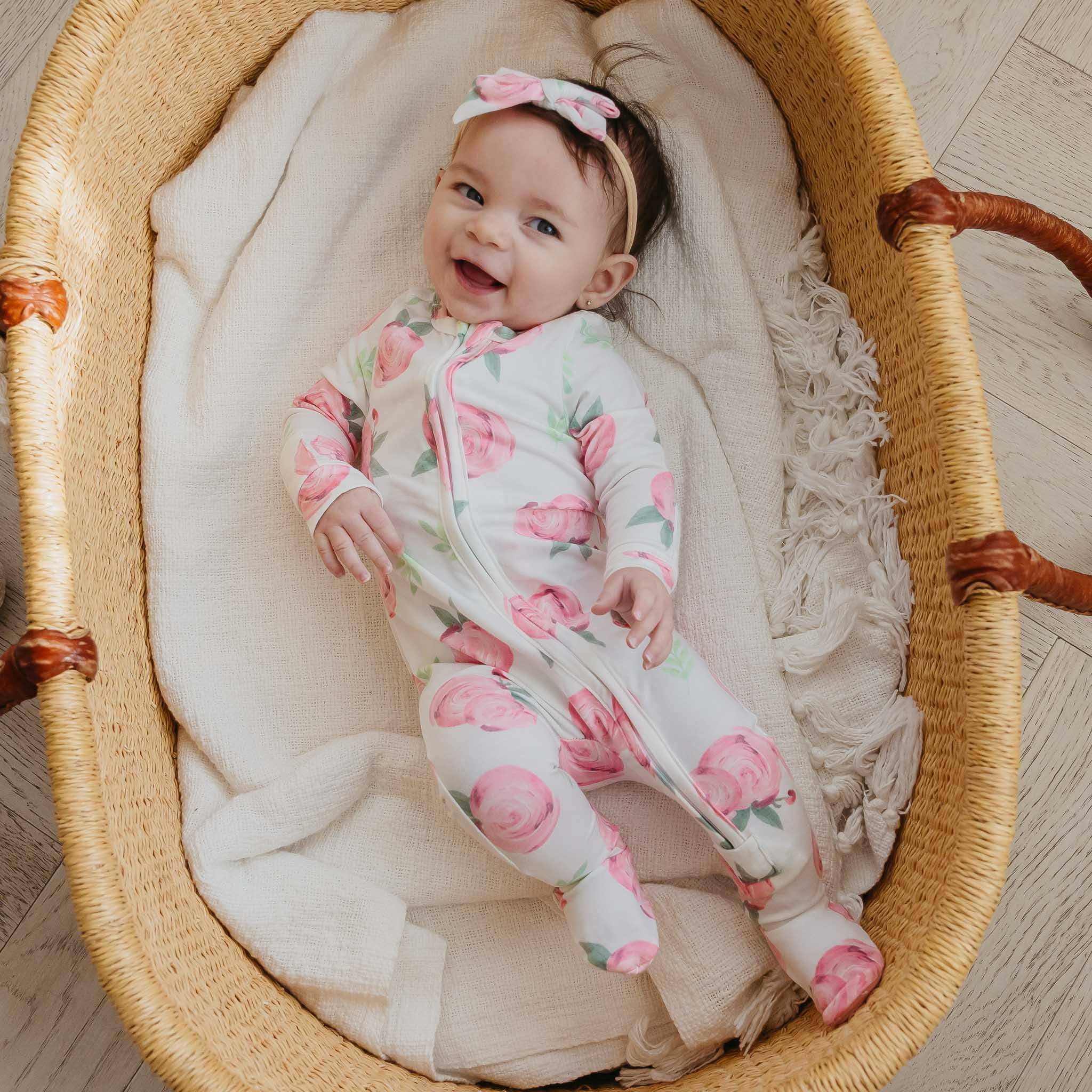 Copper Pearl Grace Zip-Up Footie Pajama