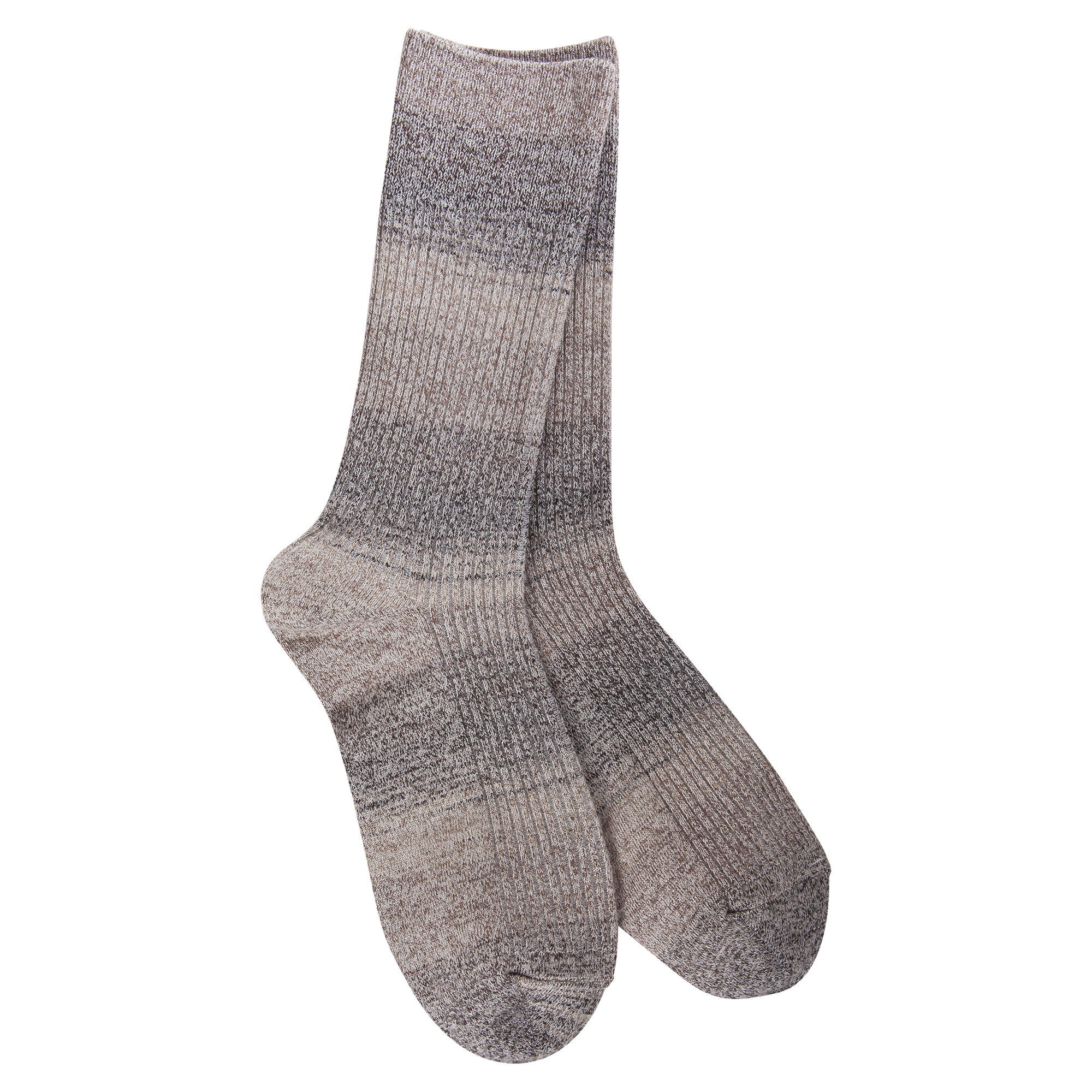 Worlds Softest Weekend Rib Light Crew Socks Walnut