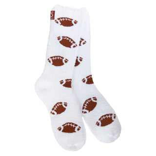 World's Softest cozy football design women's socks. 