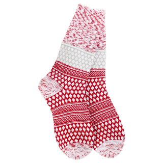 Gallery Textured Crew Socks Peppermint Multi