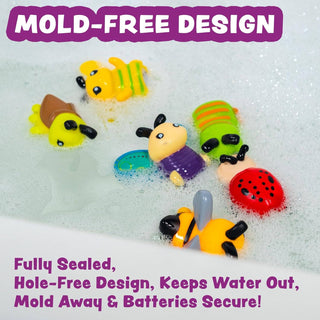 Tub Works Bugs Light-Up Bath Toys, 6-Pack