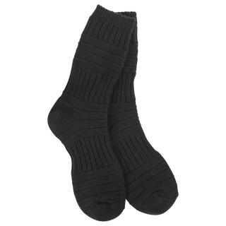 Weekend Collection Patch Black Crew Socks