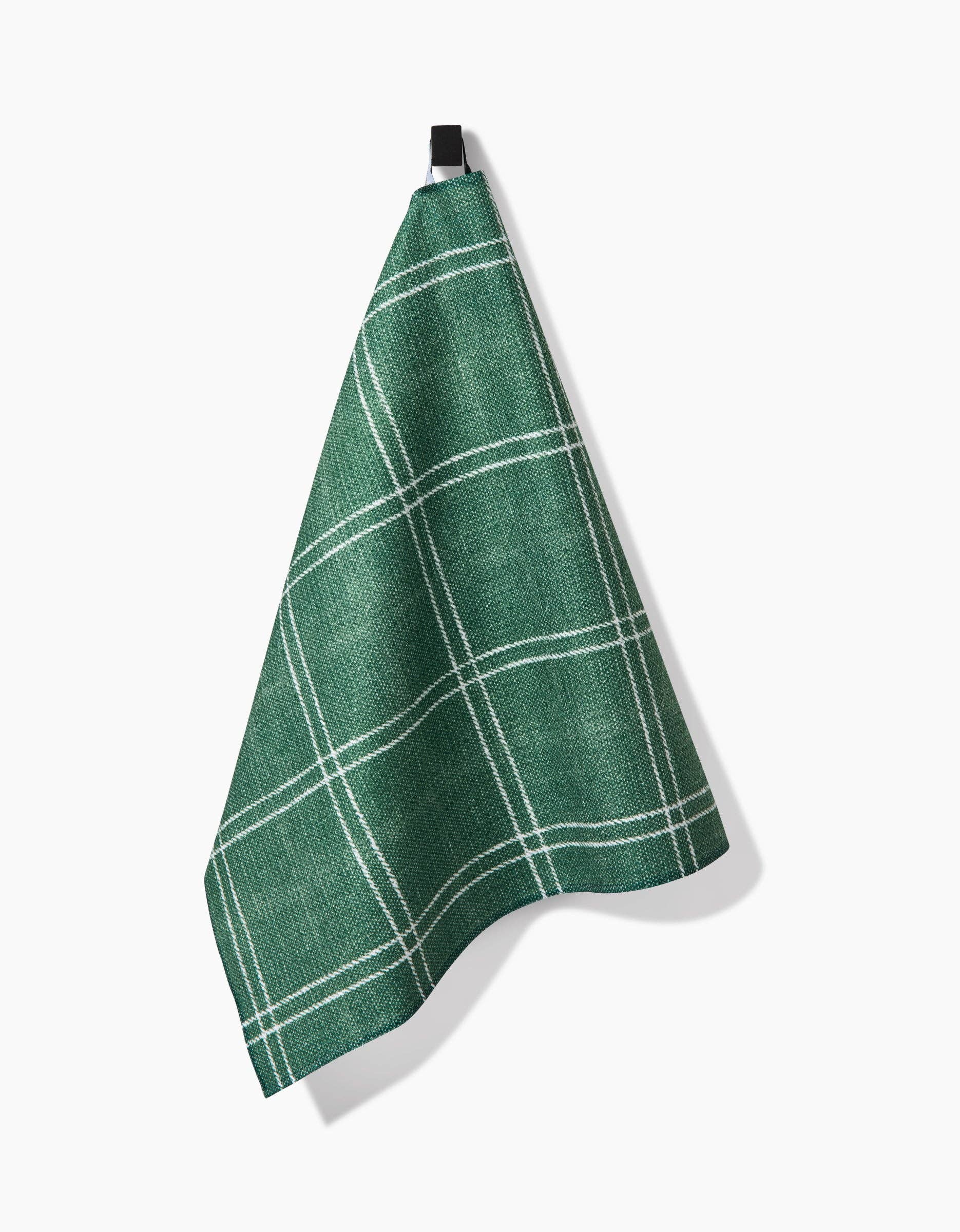 Geometry Pine Forest Plaid Tea Towel