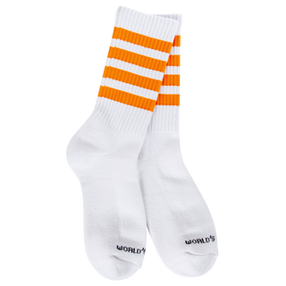 Orange Stripe Mini Crew Sock