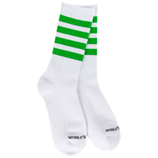 Green Stripe Sport Mini Crew Sock