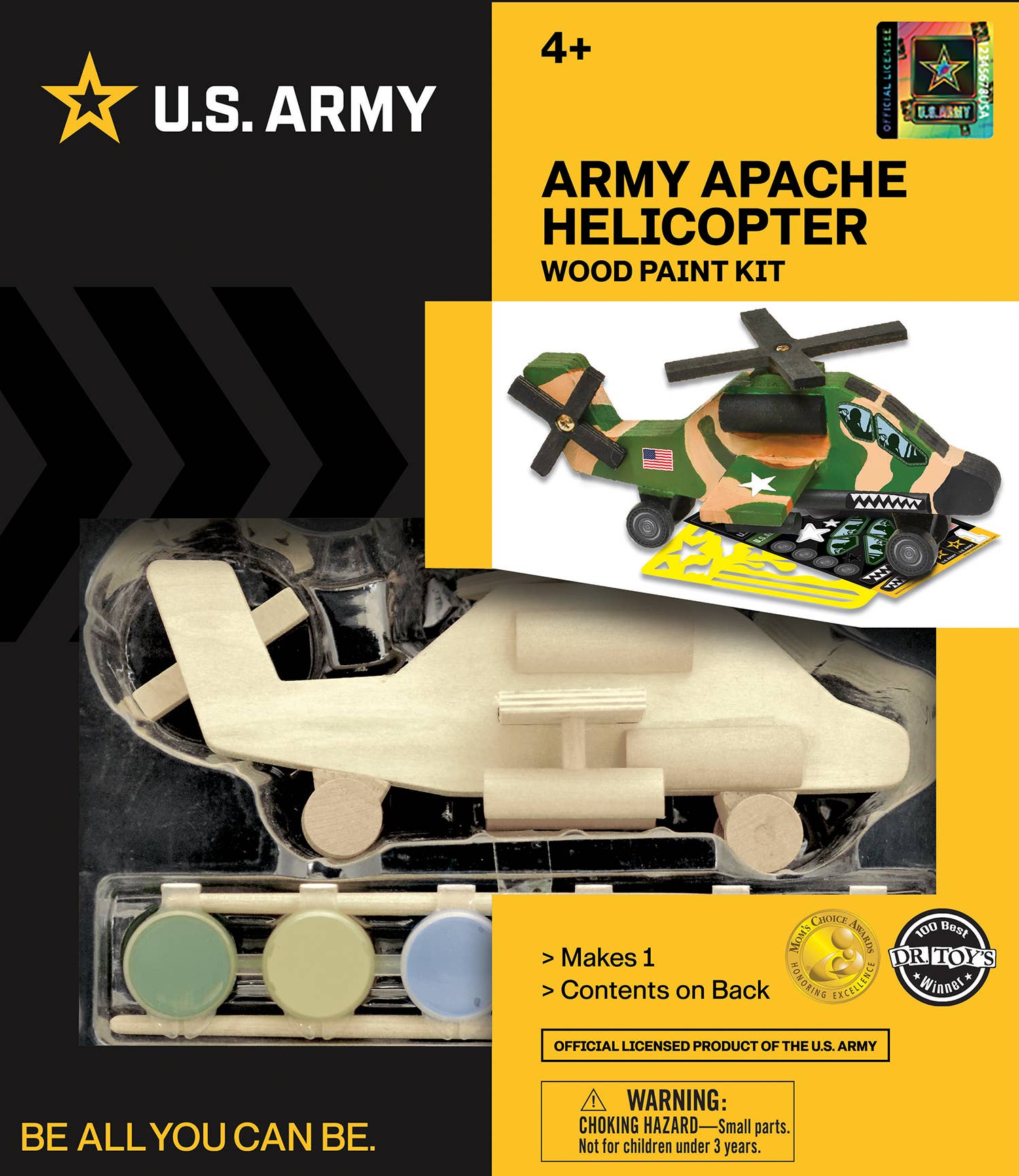 U.S. Army - Apache Helicopter Wood Paint Kit