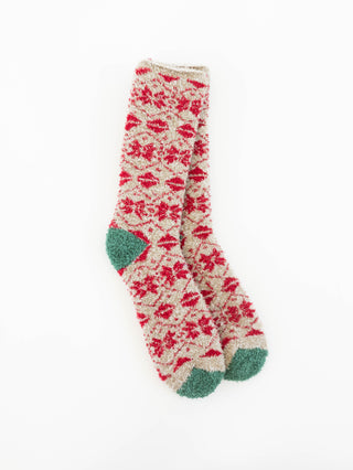 World's Softest Fair Isle women's crew socks on a white background