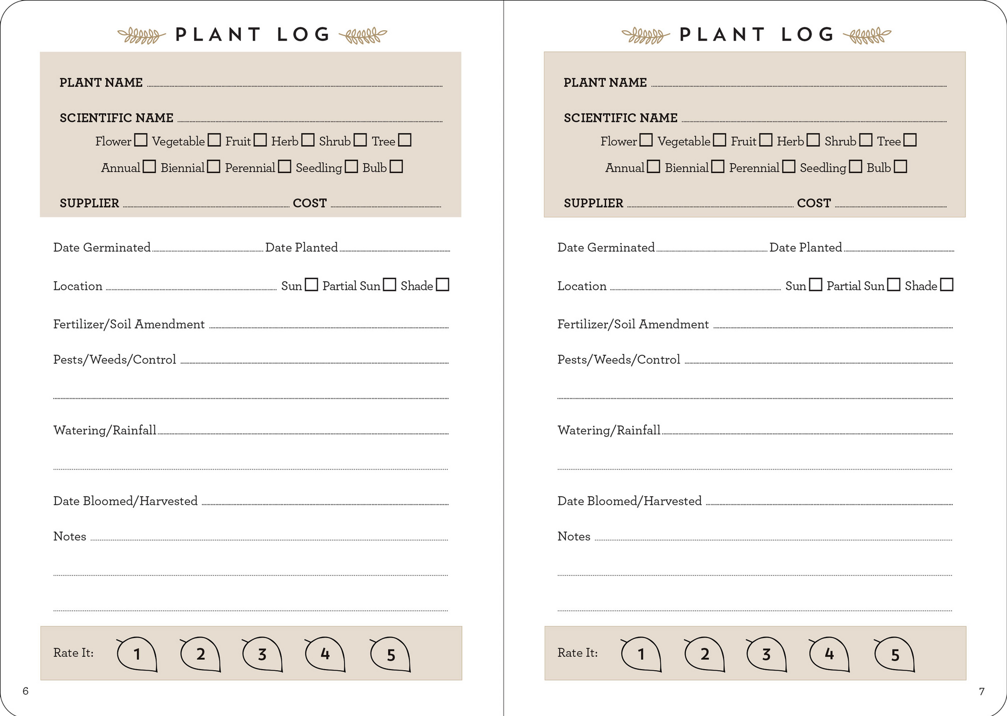 The Gardener's Logbook