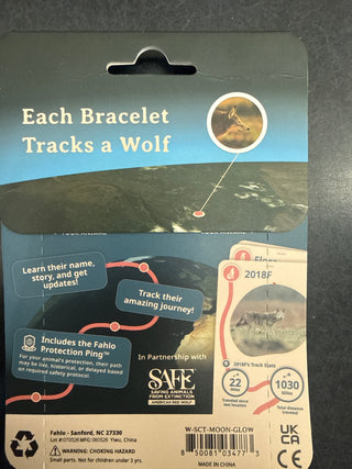 Fahlo Moonbeam Glow Wolf Tracking Bracelet - Glow-in-the-Dark