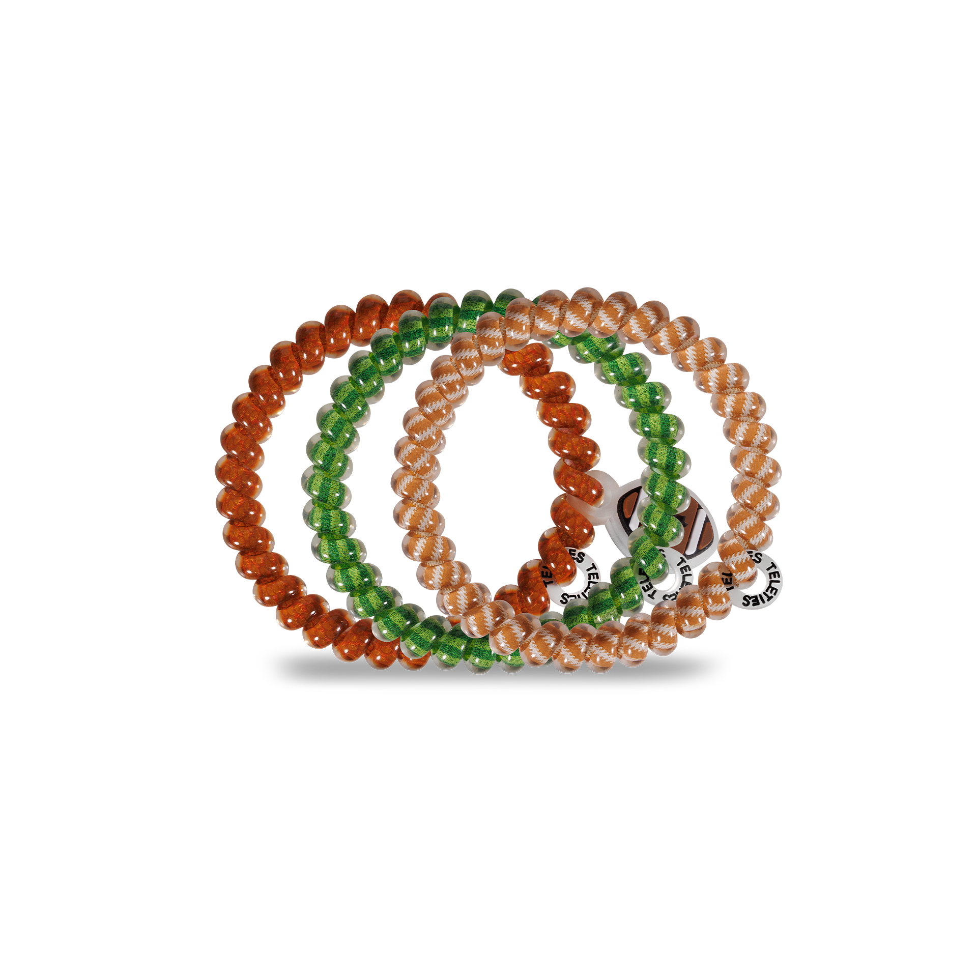 Spiral Hair Coils | Small | Football Hair Ties