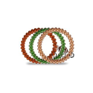 Spiral Hair Coils | Small | Football Hair Ties