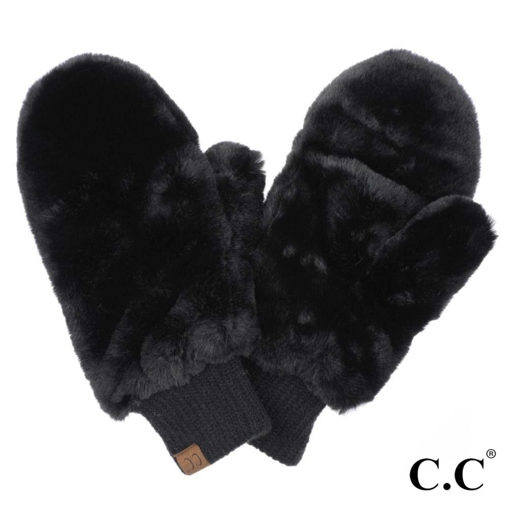 Faux Fur Mitten Gloves