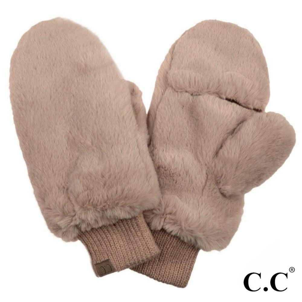 Faux Fur Mitten Gloves