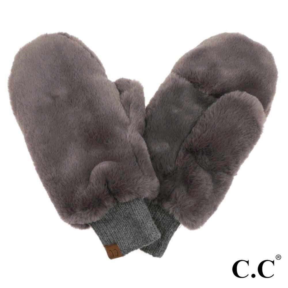 Faux Fur Mitten Gloves