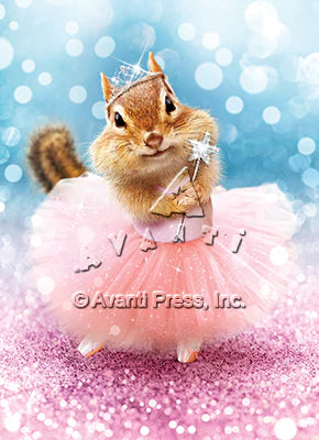 Birthday Greeting Card Chipmunk Ballerina