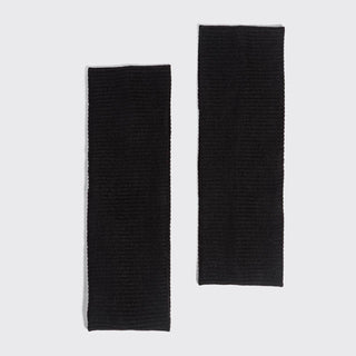 Ribbed Elastic Headband 2-Pack — Black