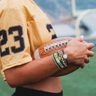 Game Day Green & Yellow Hair Tie Bracelets