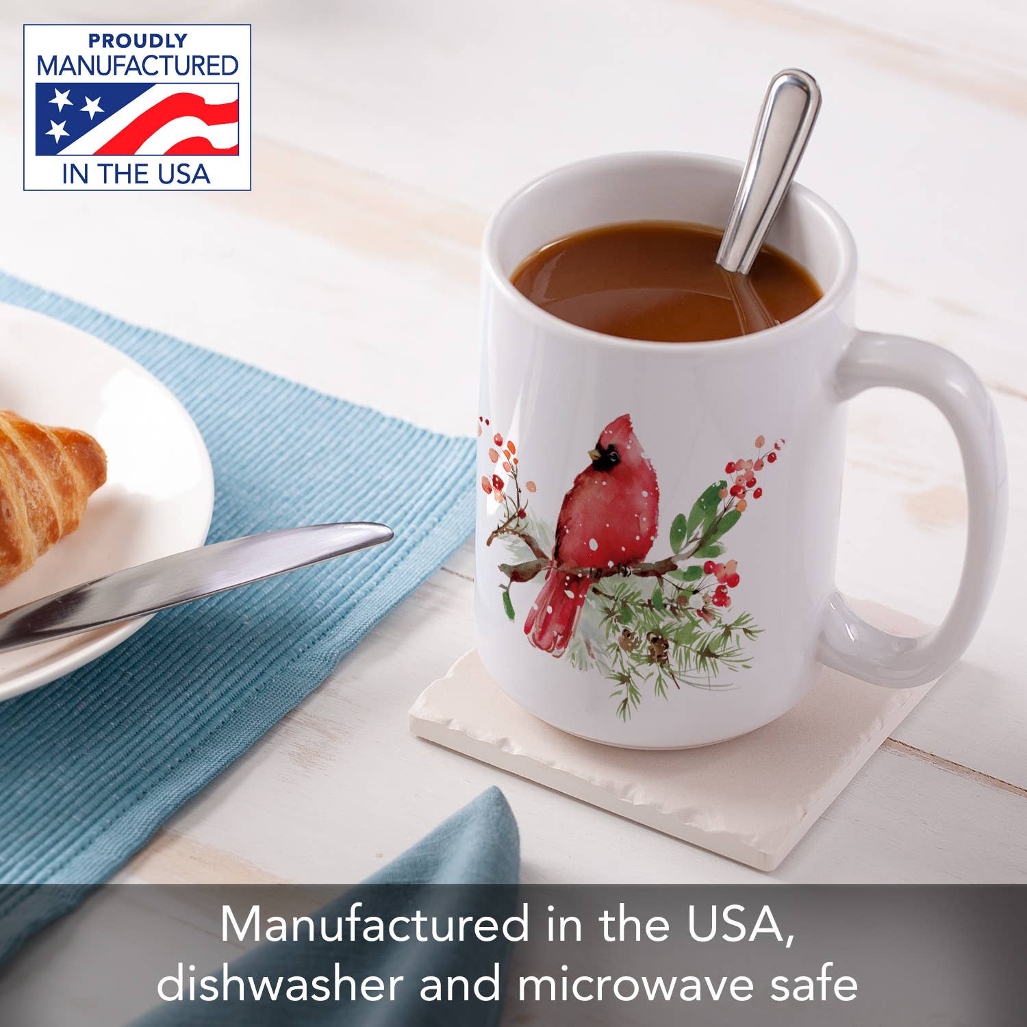 Holiday Cardinals Ceramic Mug