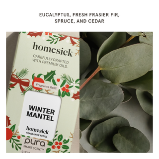 Homesick Winter Mantel Pura Home Diffuser Fragrance Refill, 10 mL