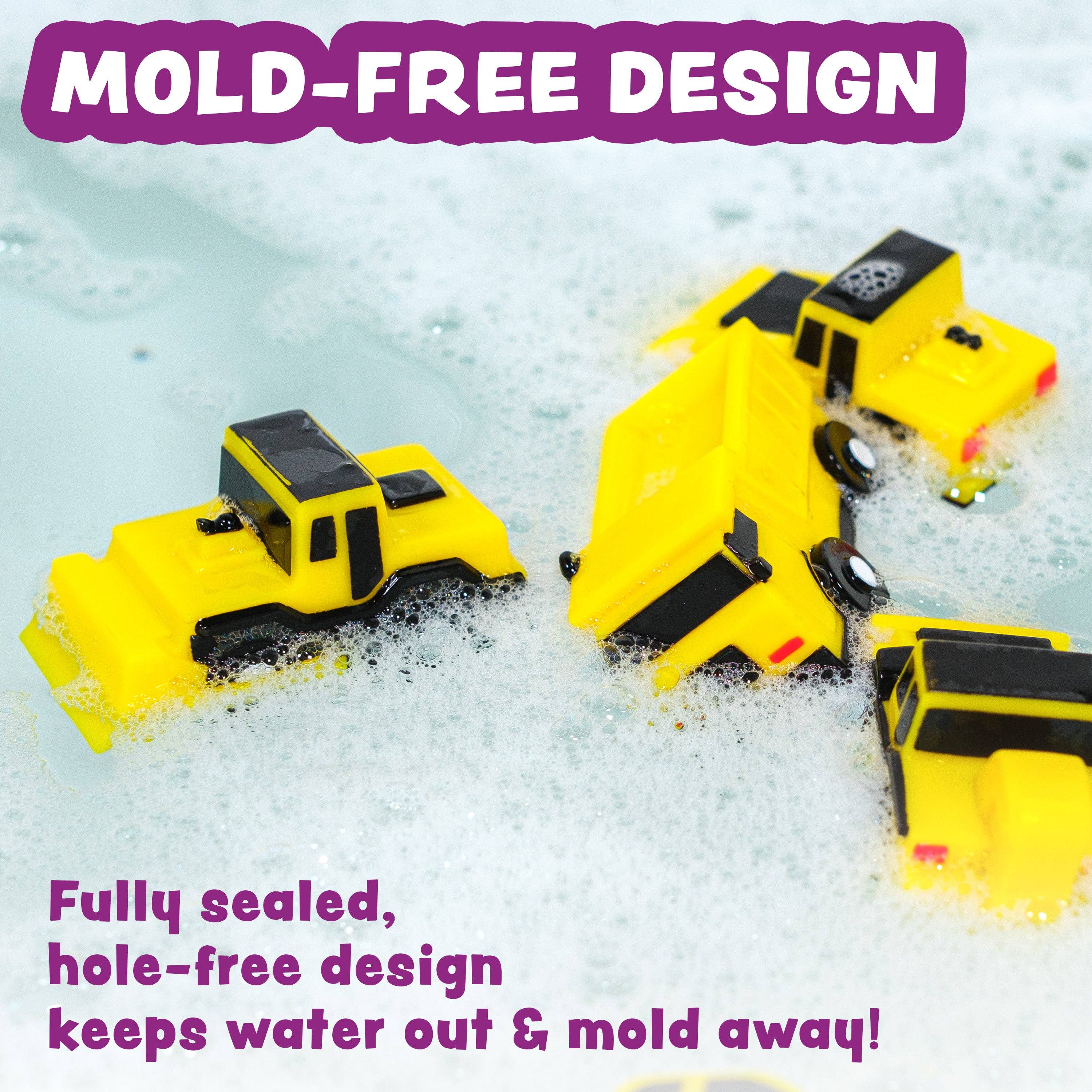 Tub Works® Construction™ Trucks Mold Free Bath Toys