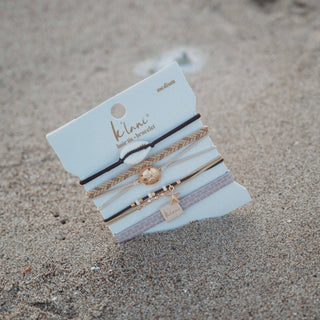 K'Lani Radiant Seashell Hair Tie Bracelet Set