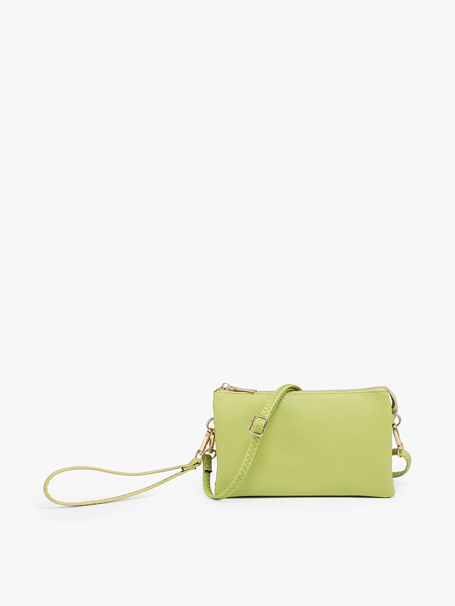 Riley Solid Color 3 Compartment Crossbody/Wristlet