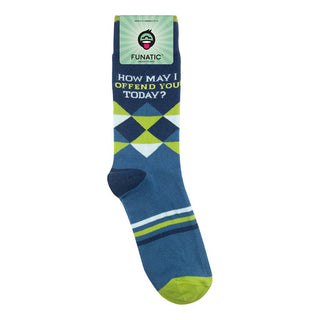 How May I Offend You Today? | Funny Socks | Funny Gift